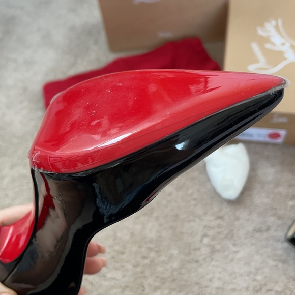 Louboutin Pigalle 100 Black Patent Heels - perfect - Picture 3 of 7